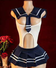 Campus Crush – Sexy Schoolgirl Roleplay Lingerie Set - OneSize Fits For All