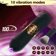 Makeup Brush & Vibrator - Dual Pleasure- Rechargable
