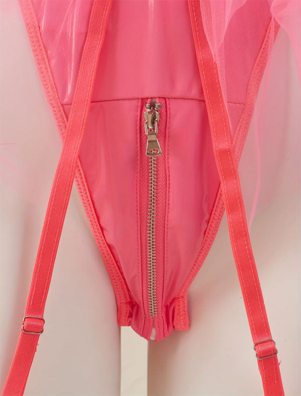 Crimson Temptation – Halter Bodysuit Pink