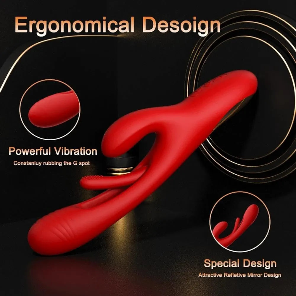 3-in-1 Flapping Vibrator For Couples - Rechargable