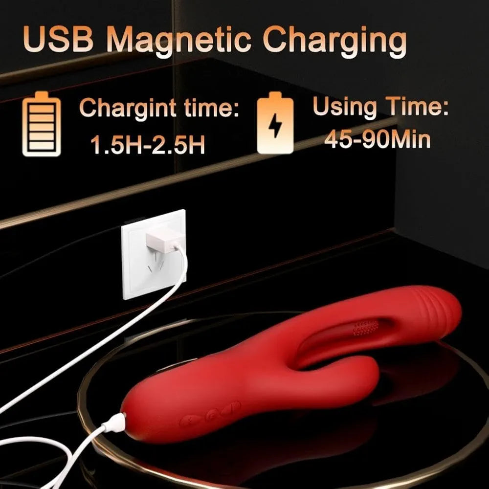 3-in-1 Flapping Vibrator For Couples - Rechargable