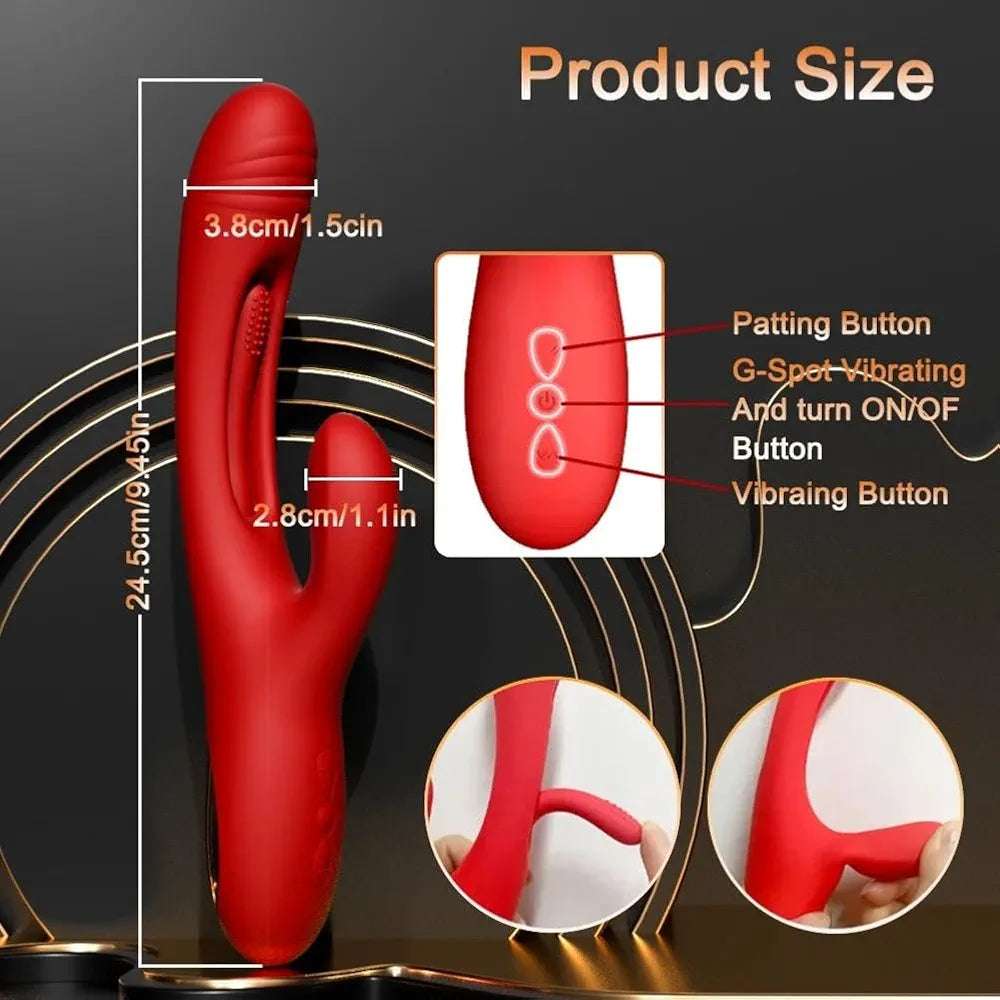 3-in-1 Flapping Vibrator For Couples - Rechargable