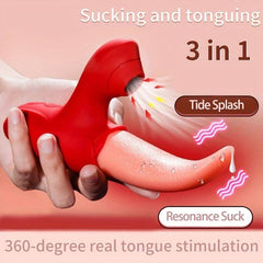 Tide Splash – 3-in-1 Clitoral & G-Spot Sucker, Stimulator, Vibrator with Real Tongue Motion - Rechargeable