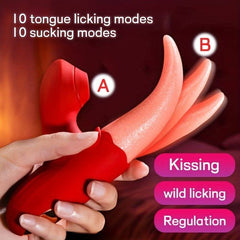 Tide Splash – 3-in-1 Clitoral & G-Spot Sucker, Stimulator, Vibrator with Real Tongue Motion - Rechargeable