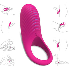 Remote Control 2-in-1 Vibrator & Penis Ring - Rechargeable
