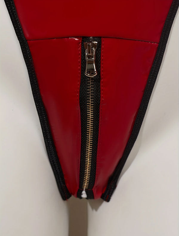 Crimson Temptation – Mesh Halter Bodysuit with Tulle Skirt