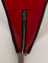 Crimson Temptation – Mesh Halter Bodysuit with Tulle Skirt