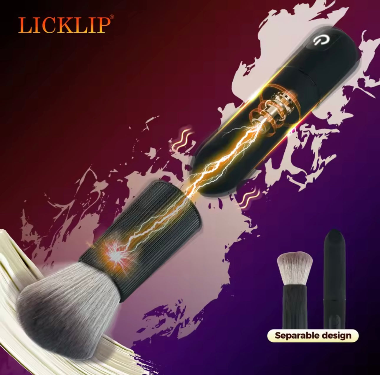 Makeup Brush & Vibrator - Dual Pleasure- Rechargable