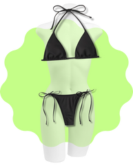 Midnight Bikni Set - Fits For All