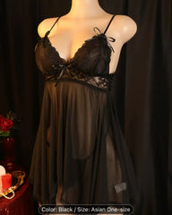 Black Lace Sheer Lingerie Set