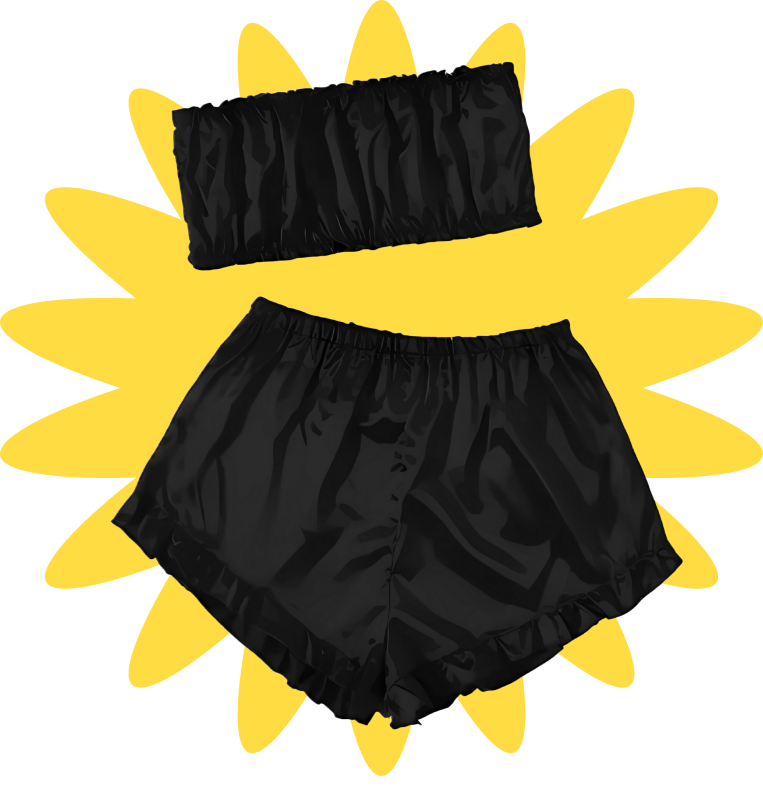 Silk Satin Crop Shorts - Fits For All