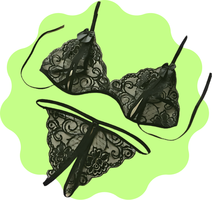 Lace up Lingerie Set Three Point - Fits For All