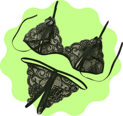 Lace up Lingerie Set Three Point - Fits For All