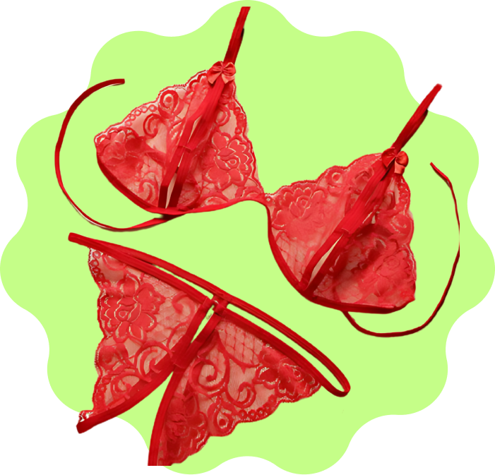 Lace up Lingerie Set Three Point - Fits For All