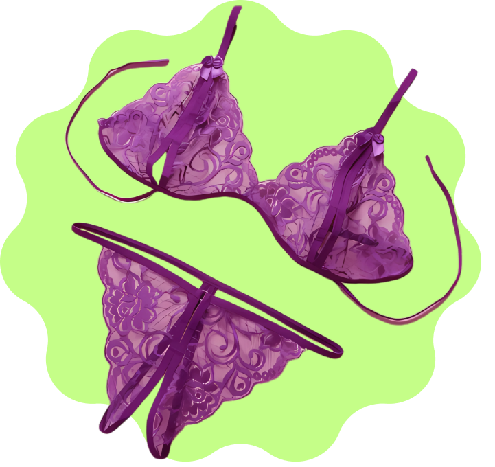 Lace up Lingerie Set Three Point - Fits For All