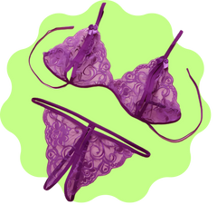 Lace up Lingerie Set Three Point - Fits For All