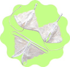 Lace up Lingerie Set Three Point - Fits For All