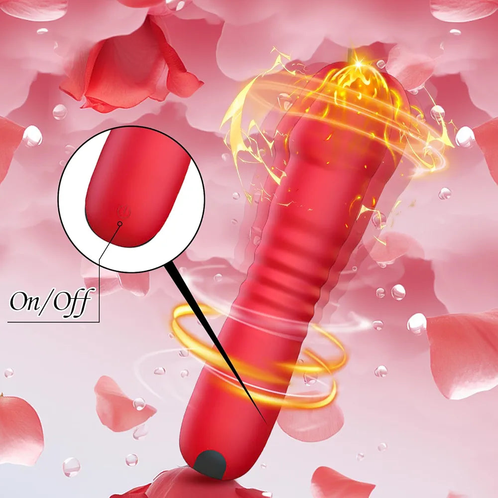 Couple Thrusting – 7" Thrusting Silicone Vibrator - Rechargable
