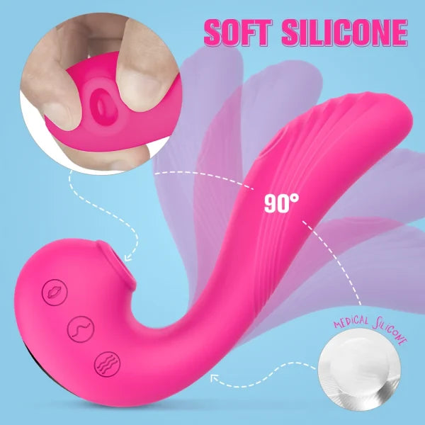 3-in-1 Sucking, Vibration, Boucing Toy For Couples - Rechargeable